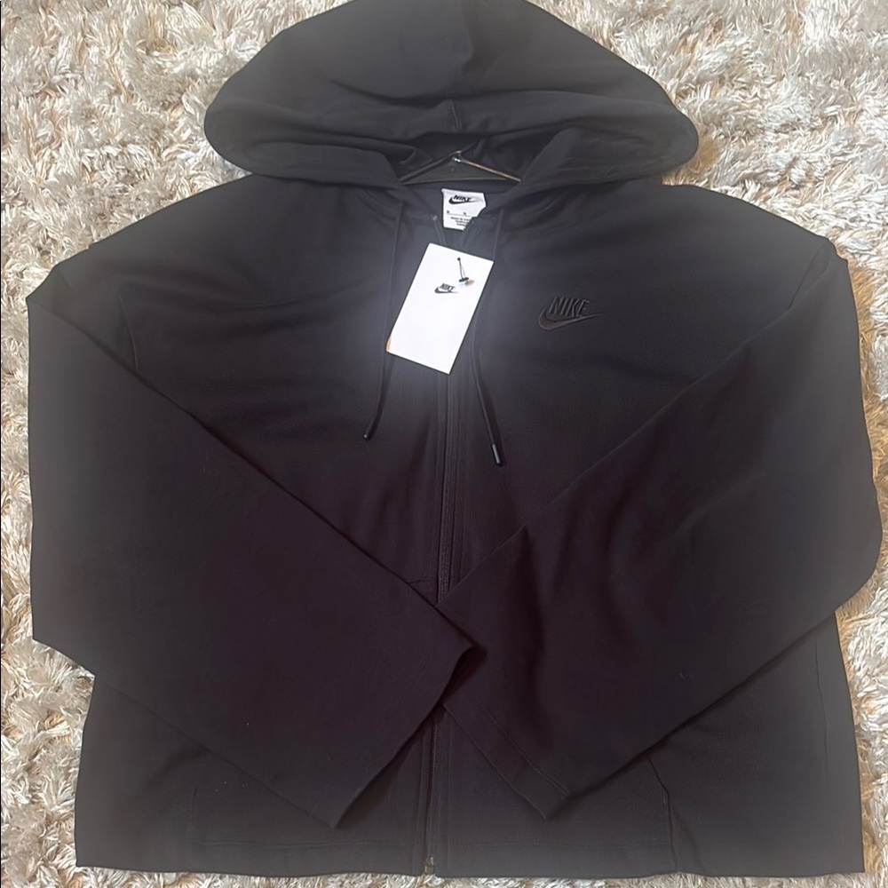 Nike Men's Black Hooded Jacket